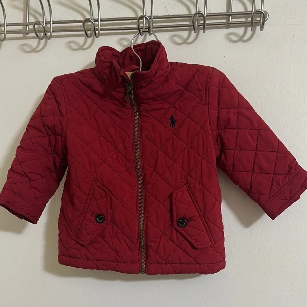 EUC Ralph Lauren Red Quilted Puffer Jacket 18 Month‎